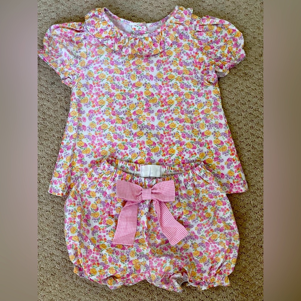 Eliza James Kids floral bubble short set
